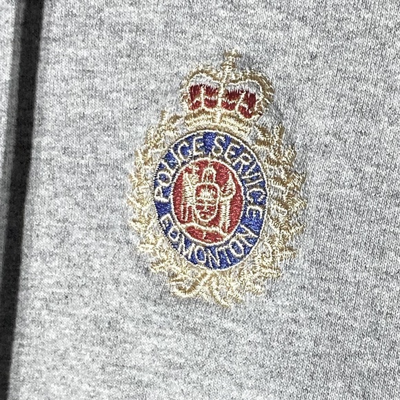 Vintage Gildan Light Grey EPS Edmonton Police Services Hoodie S - Picture 3 of 13